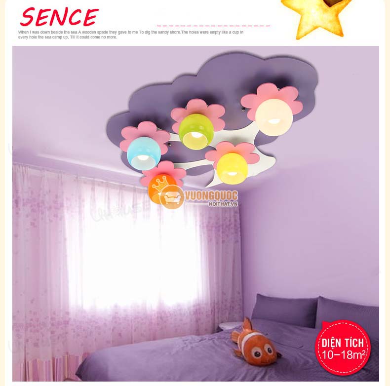 Đèn ốp trần trẻ em hình cây trí tuệ UHS106-2